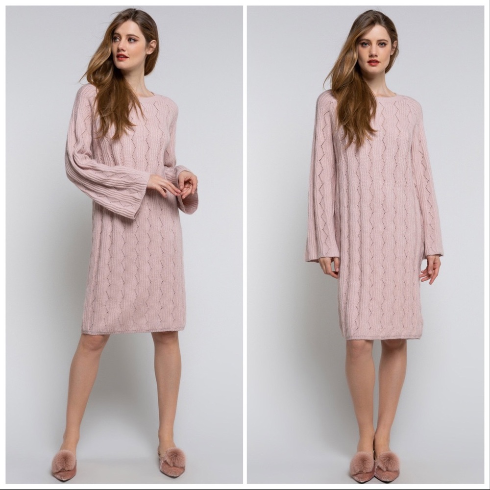 POL Cozy Pink Sweater Dress - Picture 3 of 10
